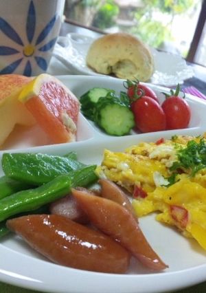 彼と食べたい朝御飯☆ワンプレート☆-レシピのメイン写真