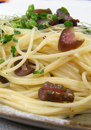 しば漬入り 冷製和風パスタ-レシピのメイン写真