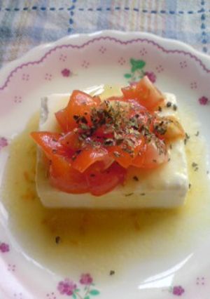 お豆腐をハニトマGソースで♪-レシピのメイン写真