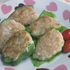 รูปของ ふわふわ☆豆腐ＩＮピーマンの肉詰め☆