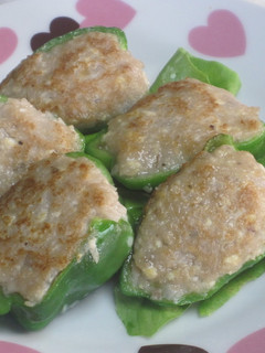 ふわふわ☆豆腐INピーマンの肉詰め☆-レシピのメイン写真