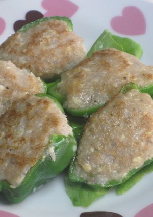 ふわふわ☆豆腐ＩＮピーマンの肉詰め☆-レシピのメイン写真