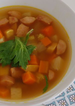 野菜たっぷりカレー風味のスープ-レシピのメイン写真