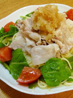 ☀ルッコラとトマトの豚しゃぶ冷製パスタ☺-レシピのメイン写真