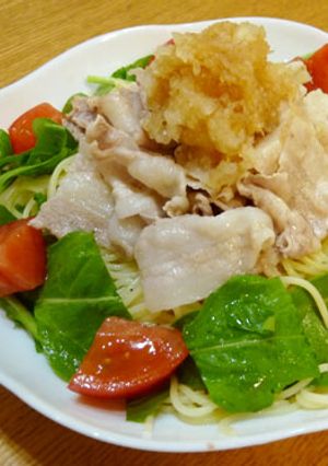 ☀ルッコラとトマトの豚しゃぶ冷製パスタ☺-レシピのメイン写真