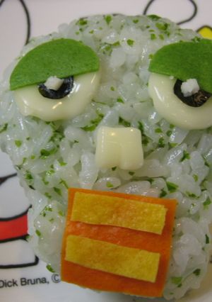 《キャラ弁》ガチャピン おにぎり-レシピのメイン写真