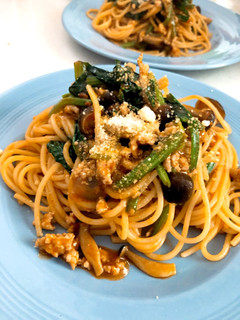 ほうれん草としめじのミートスパゲッティ-レシピのメイン写真