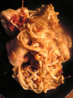 鶏もも肉とえのきだけの焼肉のタレマヨ炒め-レシピのメイン写真