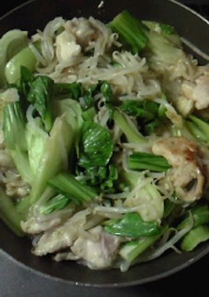 20分で出来る？！チンゲン菜と鶏肉中華風-レシピのメイン写真