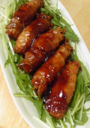 旨↑こってり味噌ダレえのきの豚バラ巻き-レシピのメイン写真