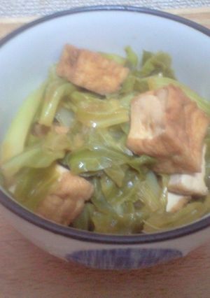 簡単☆キャベツの厚揚げ煮☆母の味-レシピのメイン写真