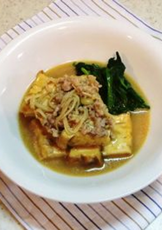 厚揚げと挽肉の味噌煮込み-レシピのメイン写真