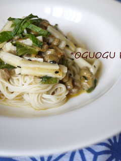 ふわっ♥チュルッ♬納豆そうめん-レシピのメイン写真