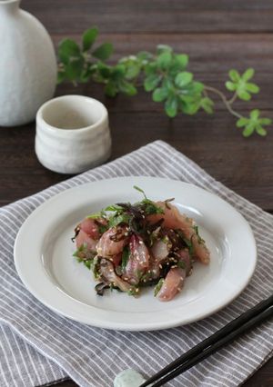 いさき(白身魚)のしそ・塩昆布和え-レシピのメイン写真