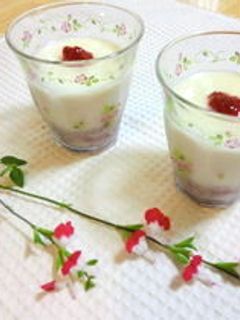 *いちごジャムで♡いちごミルクゼリー*-レシピのメイン写真