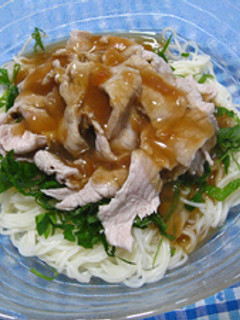 梅で冷しゃぶそうめん-レシピのメイン写真
