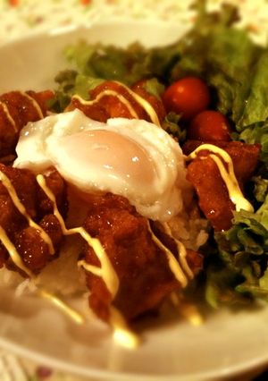 韓国風甘辛チキンのカフェ風プレート-レシピのメイン写真