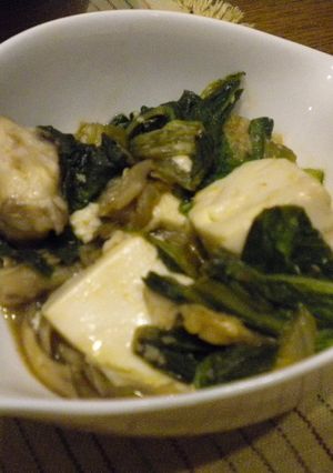 豆腐と青梗菜のキムチ炒め煮-レシピのメイン写真
