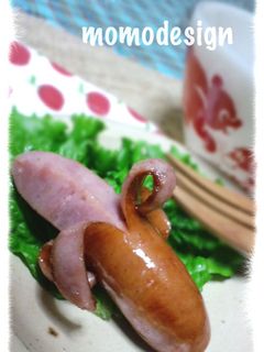 くる〜っとむける飾り切りバナナウインナー-レシピのメイン写真