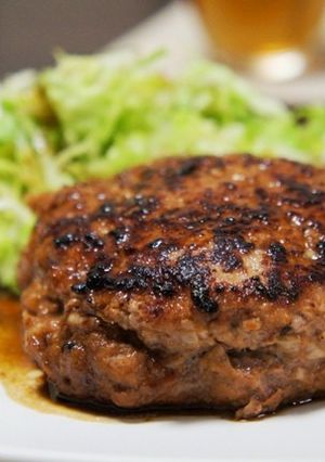 ウスターソースde照り焼きハンバーグ-レシピのメイン写真
