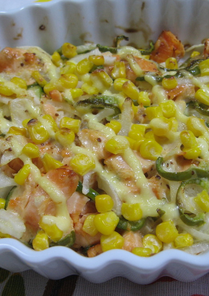 鮭と野菜のマヨネーズ焼き-レシピのメイン写真