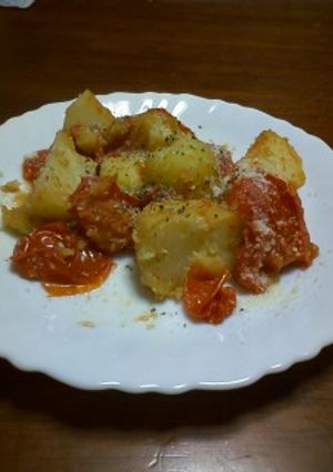 トマトとジャガイモの温野菜炒め-レシピのメイン写真