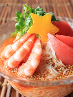 七夕★簡単!海老のピリ辛そうめん★-レシピのメイン写真