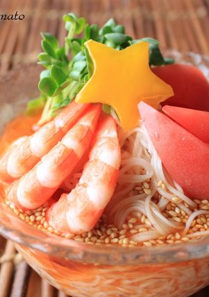 七夕★簡単！海老のピリ辛そうめん★-レシピのメイン写真