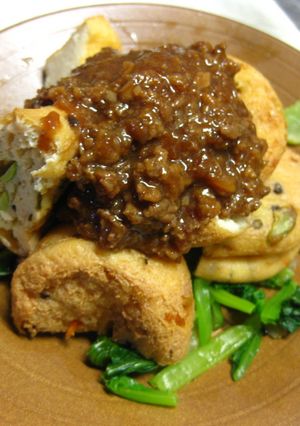 自家製肉みそで☆がんも肉あんかけ-レシピのメイン写真