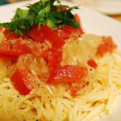 トマトとグレープフルーツの冷製パスタ-レシピのメイン写真
