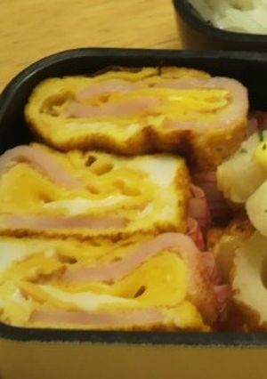 お弁当✿ハムくるくる卵焼き-レシピのメイン写真