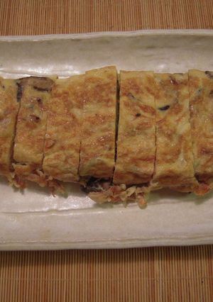 シイタケとネギの卵焼き-レシピのメイン写真