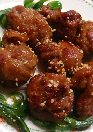 薄切り肉で肉団子～～～！-レシピのメイン写真