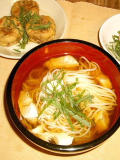 夏に美味しいささみの冷やしにゅうめん-レシピのメイン写真