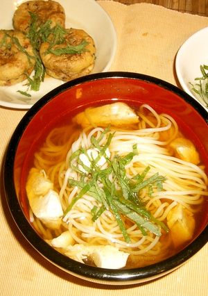 夏に美味しいささみの冷やしにゅうめん-レシピのメイン写真