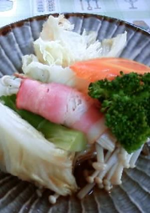 野菜の水分のみ★蒸し野菜サラダ-レシピのメイン写真