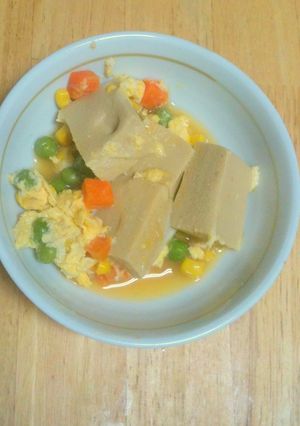 高野豆腐とミックスベジタブルの卵とじ-レシピのメイン写真