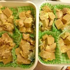 รูปของ お弁当に入れる　簡単鶏肉・高野豆腐煮