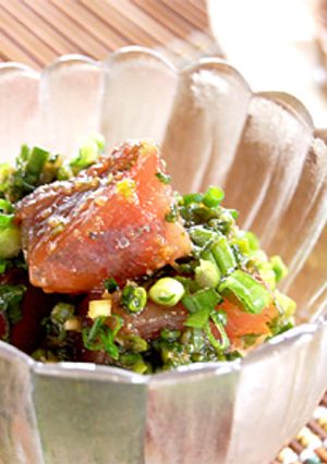 カツオのポキ（+食べるラー油）-レシピのメイン写真