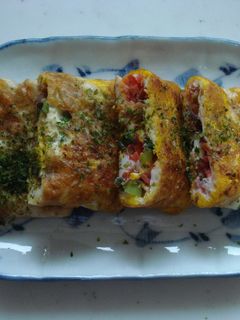 お好み焼き風!卵焼き-レシピのメイン写真