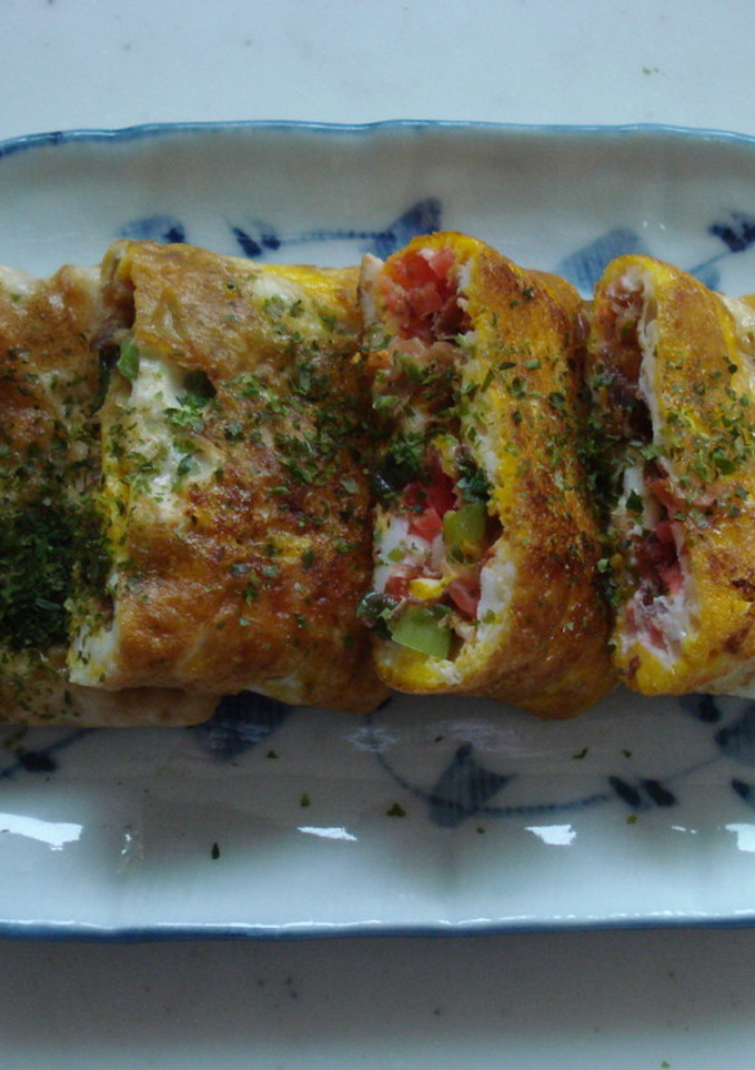 お好み焼き風！卵焼き-レシピのメイン写真