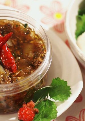 「自家製12味唐辛子使用の食べるラー油」-レシピのメイン写真