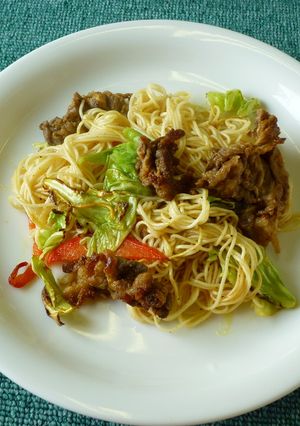 簡単お手軽！カレー焼き素麺-レシピのメイン写真