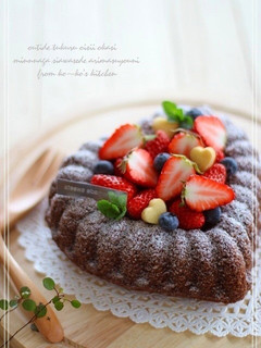 ♥ハートのココアケーキ♥-レシピのメイン写真