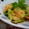 えびとアスパラのマヨカレー