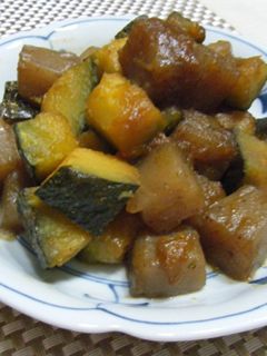 かぼちゃとこんにゃくの甘辛煮-レシピのメイン写真