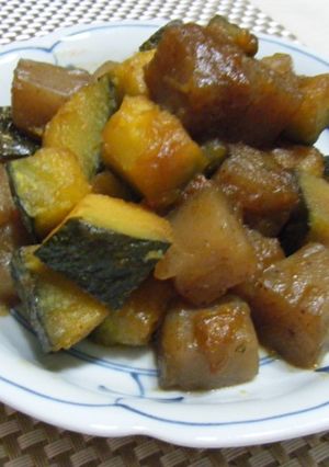 かぼちゃとこんにゃくの甘辛煮-レシピのメイン写真
