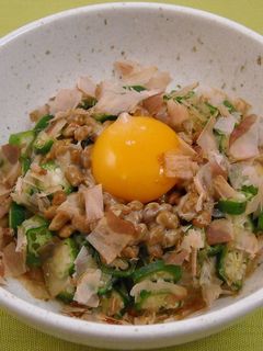 ヌードル 冷やしうどん風 おくら納豆-レシピのメイン写真