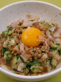 ヌードル 冷やしうどん風 おくら納豆-レシピのメイン写真