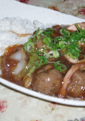 いかと肉団子の中華丼　夏にぴったり-レシピのメイン写真